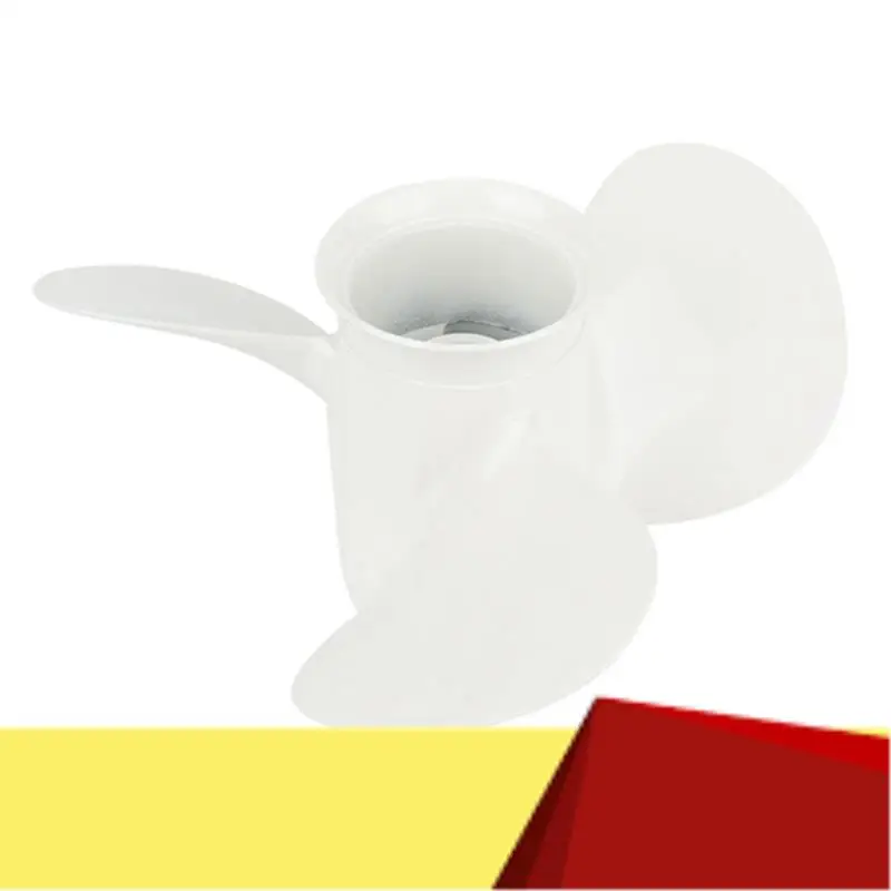 1 Piece 664-45952-00-EL 9 7/8 X 14 Aluminum Boat Outboard Propeller White Aluminum Alloy For Yamaha 20-30HP-M53K