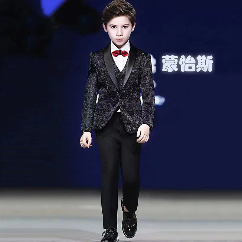 

Boys' Suit Set 2023 New Children's Host Dress Stage Performance Runway Piano Performance Costume