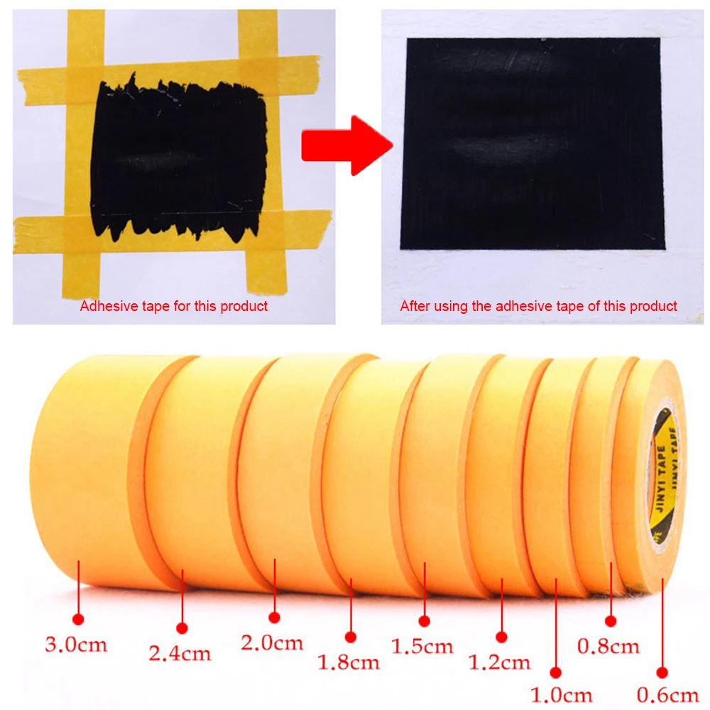 1/4/6/9 Rolls Precision Model Masking Tape Fine Line DIY Cover Tape for Model Hobby Tool Set Width 6/8/10/12/15/18/20/24/30mm