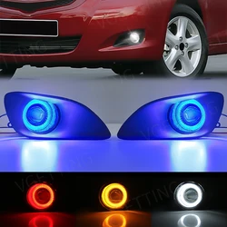 For Toyota Yaris Belta Vios 2006 2007 2008 2009 2010 2011 Angel Eyes Fog Light Daytime Running Lamp Hatchback Sedan Bumper DRL