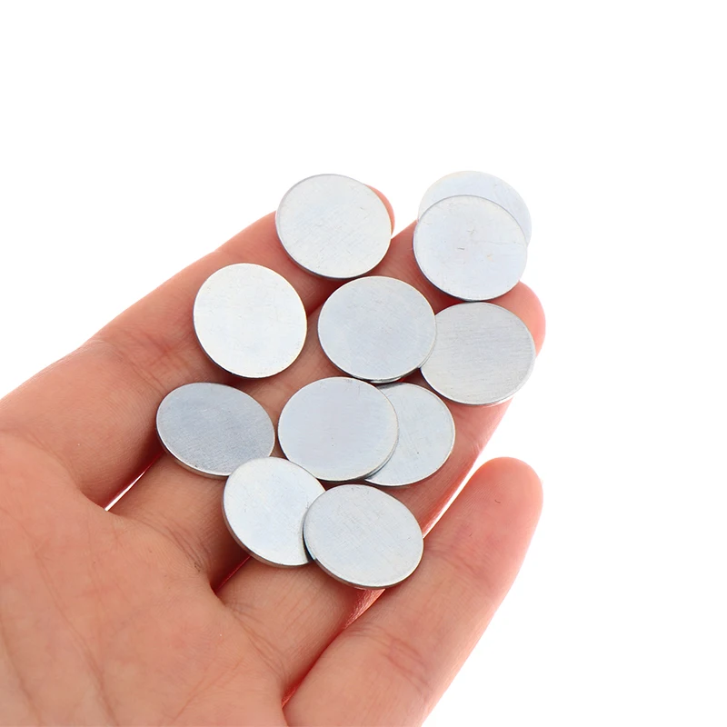 50/100 قطعة ورقة حديد مجلفنة مستديرة رفيعة للغاية لصنع الملحقات اليدوية ذاتية الصنع