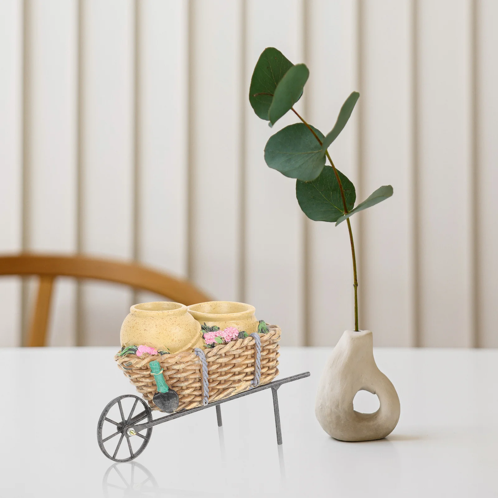 

Cart Design Flowerpot Resin Flower Planter Home Garden Succulent Planting Container Small Decorative Flower Plant Pot