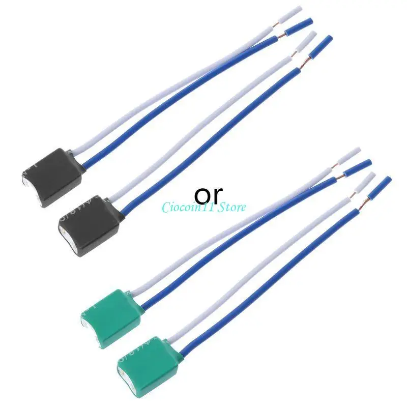 Y1UB 2Pcs H7 Connector Female Ceramic Socket Halogen Bulb Socket Car Bulb LampAdapter