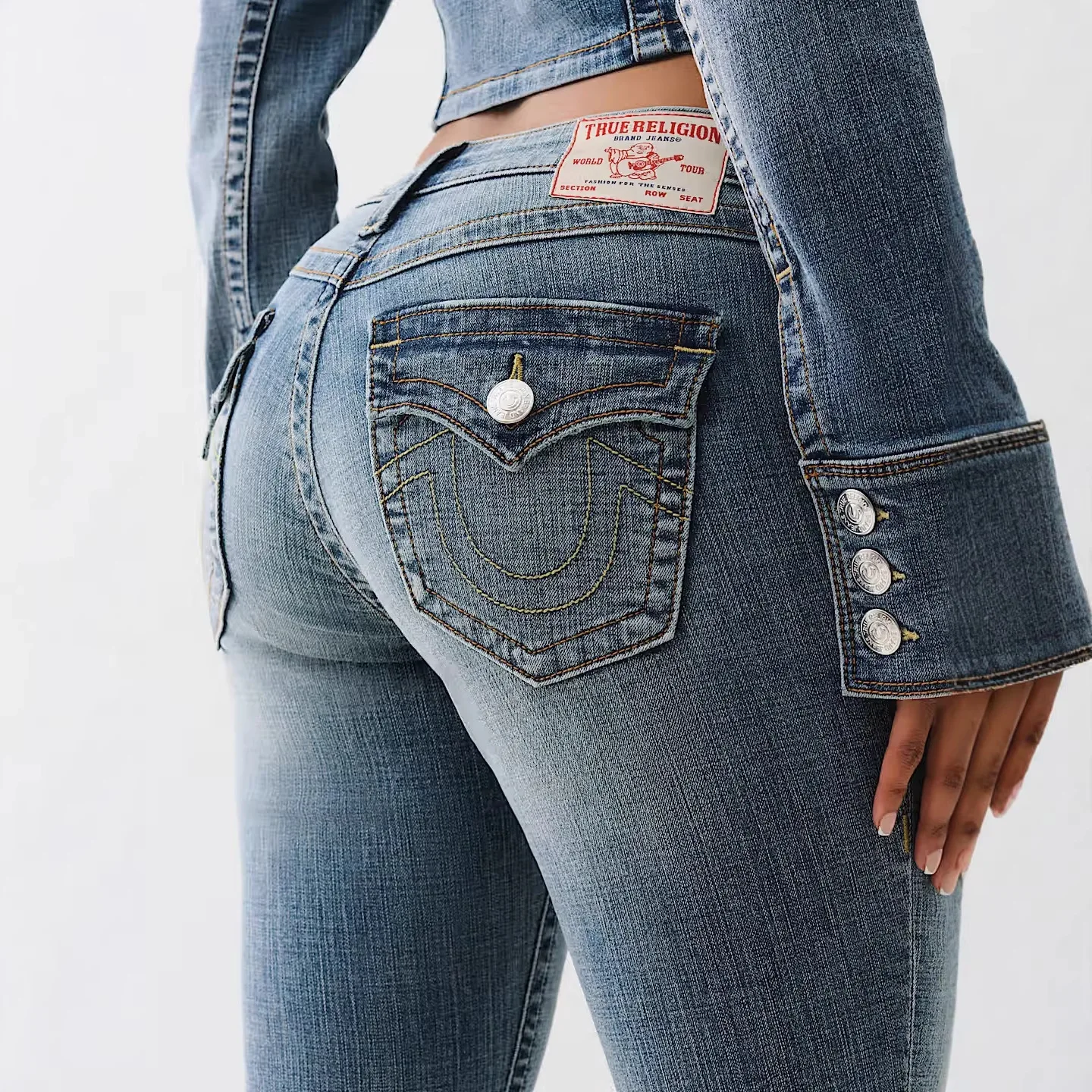 Slim-fitting Cropped Pants, European And American Elastic Pants With Split Ends And Embroidered Cropped Jeans For Women