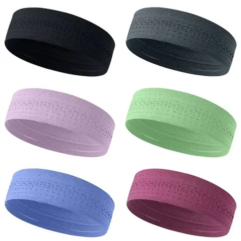 1PC Sport Headbands for Men Women Non-Slip Moisture Wicking Workout Sweatband Fitness Running Cycling Football Yoga Hairband