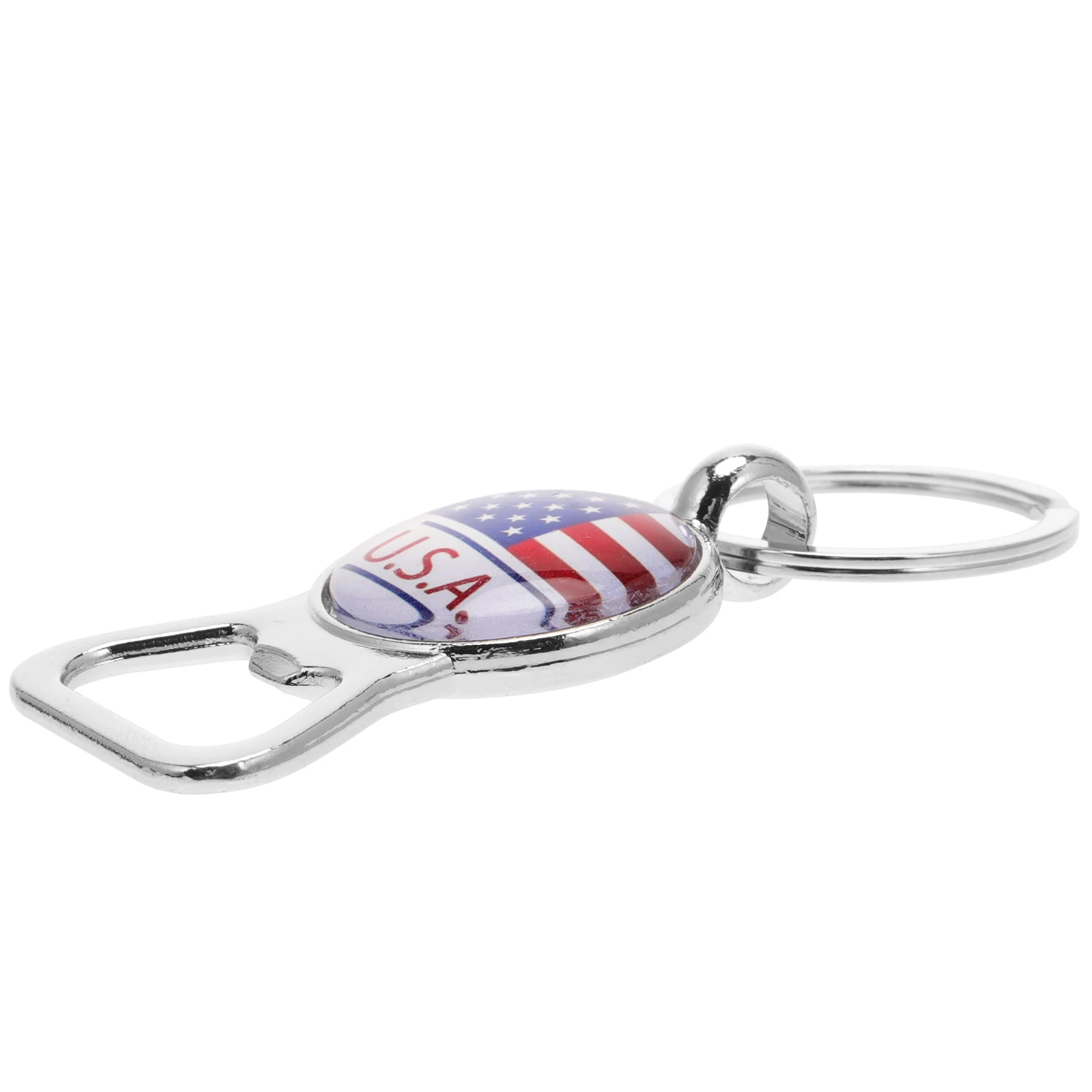 

Creative American Independence Day Keychains Bottle Opener Key Holder Rotating Key Rings Decorative Gift Pendant