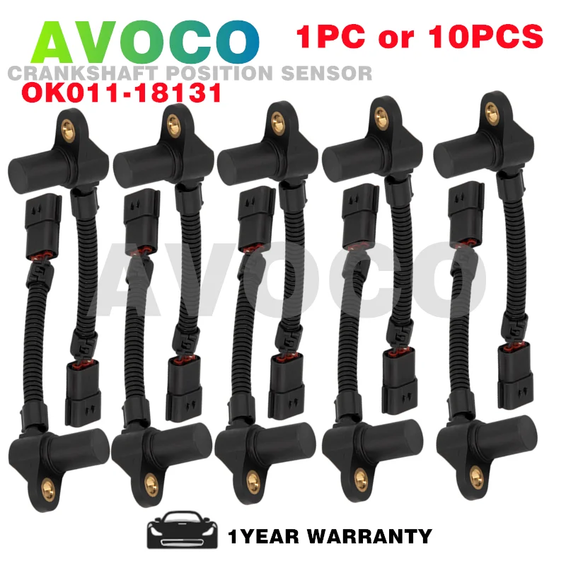 

1 или 10 шт. совершенно новых автомобильных аксессуаров для двигателя: датчик положения коленчатого вала OK011-18131, 0K01118131 для Hyundai Kia