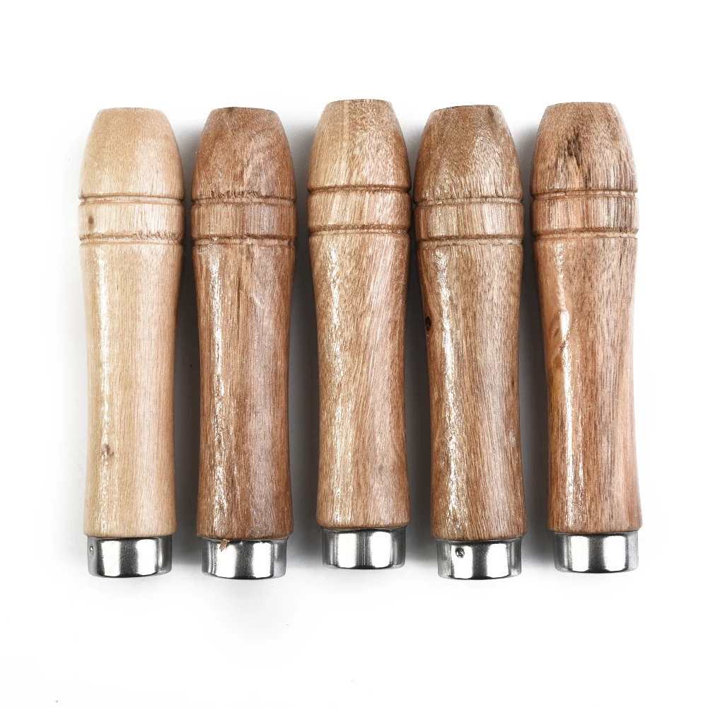 

5pcs/lot Wooden File Handle Replacement Strong Metal Collar For File Craft Tool 9cm Wood Rasp Woodworking