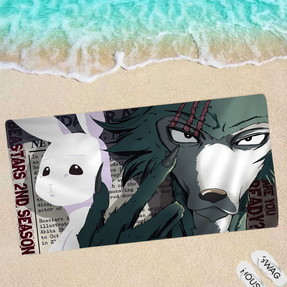 

BEASTARS Microfiber Printed Beach Towel Mountain Climbing Yoga Beach Swimming Running Absorbent Soft Towel