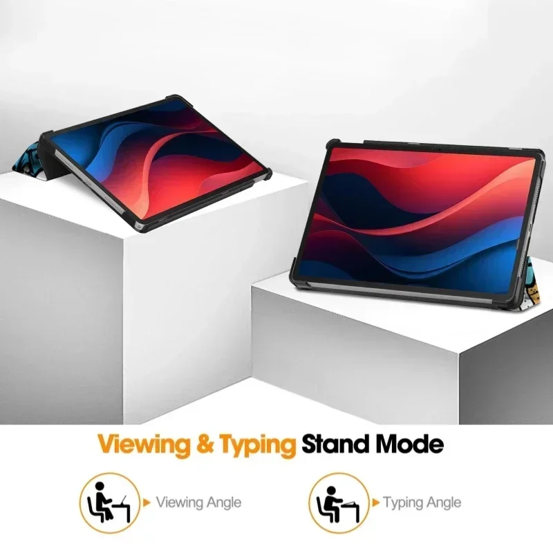 For Lenovo Tab M11 Case 11 inch Magnetic Tri-folding Tablet Hard Back Shell for Xiaoxin Pad 2024 TB331FC Smart Cover Funda Kids