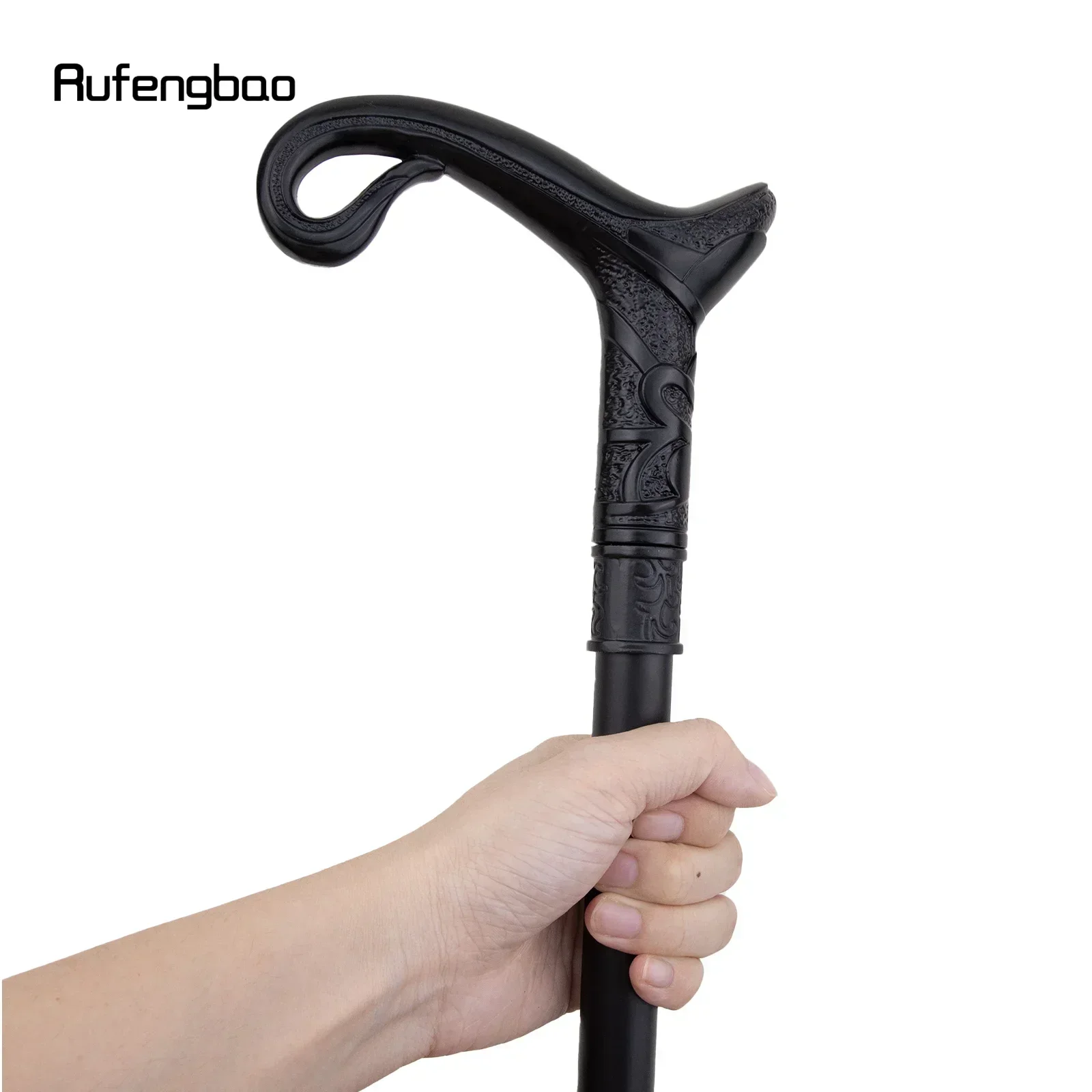 Black Luxury Curve Line Type Walking Cane Fashion Decorative Walking Stick Gentleman Elegant Cosplay Cane Knob Crosier 93cm view 6