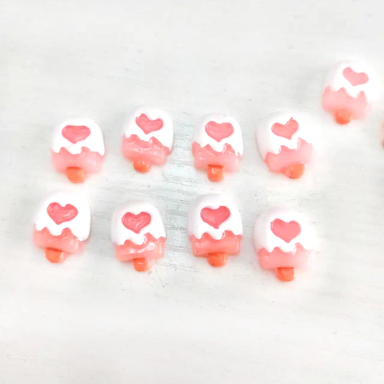 Set of 100pcs Lovely Hand Paint Ice Cream Lolly Cute Resin Cabochon For Kawaii Decoden DIY Projects