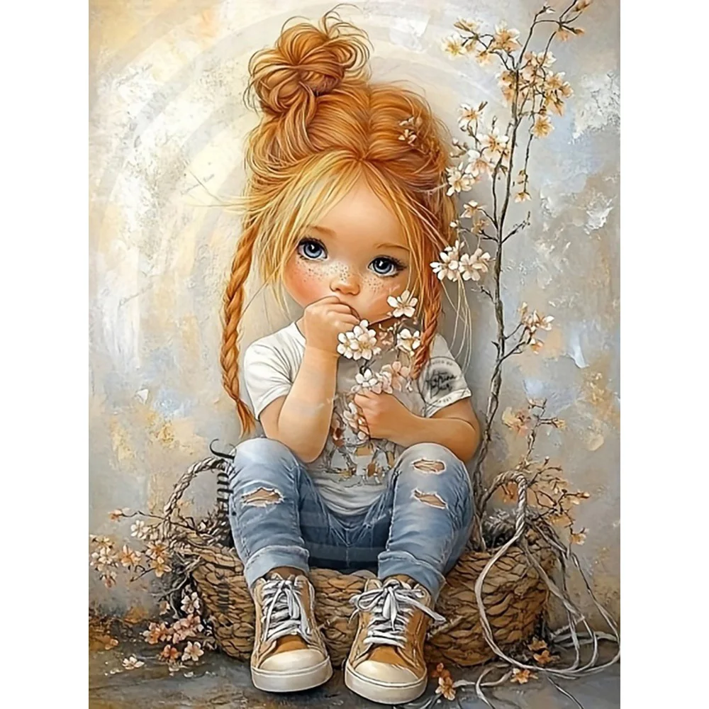 EverShine 5D Diamond Painting Girl DIY Full Square Round Drill Mosaic Portrait Embroidery Creative Leisure Kit Decor For Home
