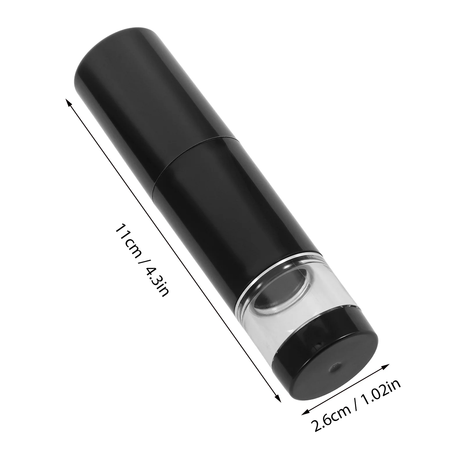 Escova de base retrátil, garrafa recarregável, dispensador de pó portátil preto para blush solto, destaque, contorno facial