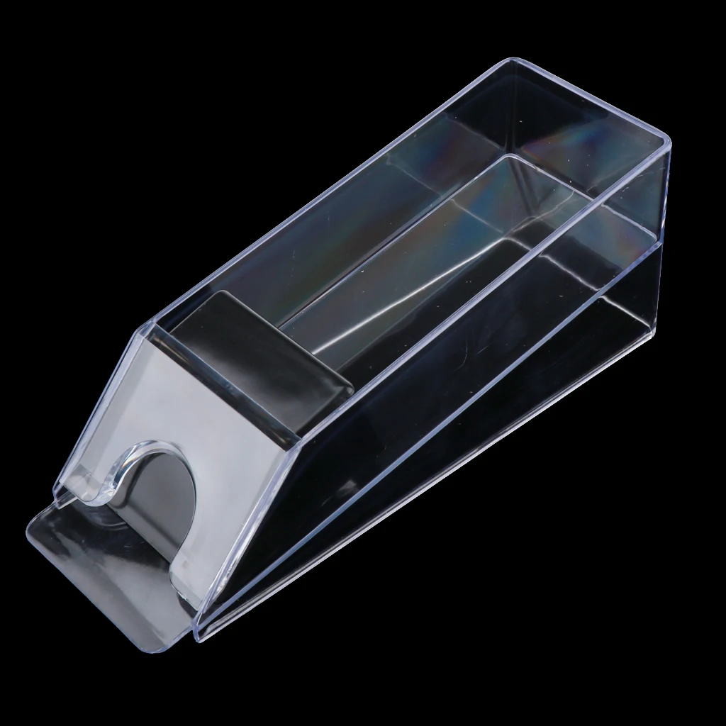 6덱 플레잉 카드 슈 슬라이더 또는 딜러 게임 테이블 카지노 액세서리 클리어