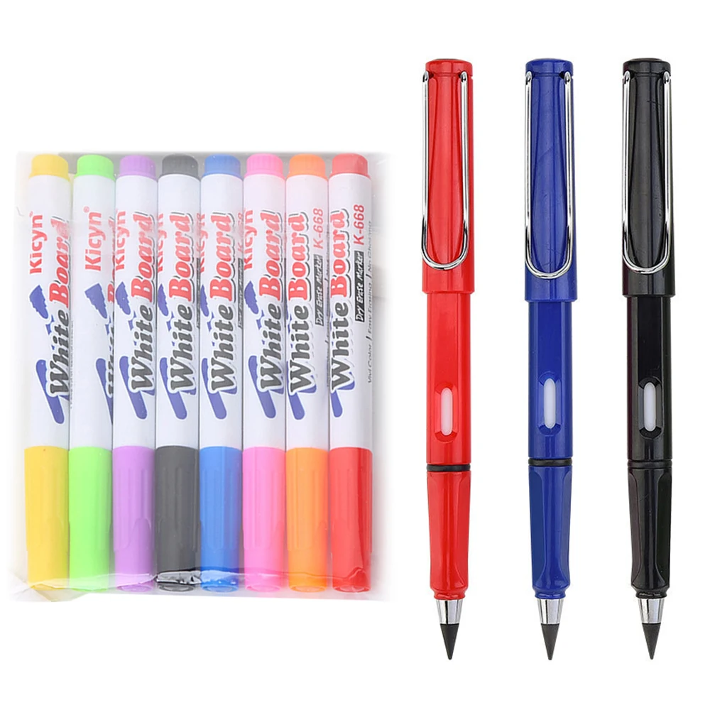 

Карандаши и ручки для досок без чернил, студенческие письменные принадлежности, офисные принадлежности, подарки