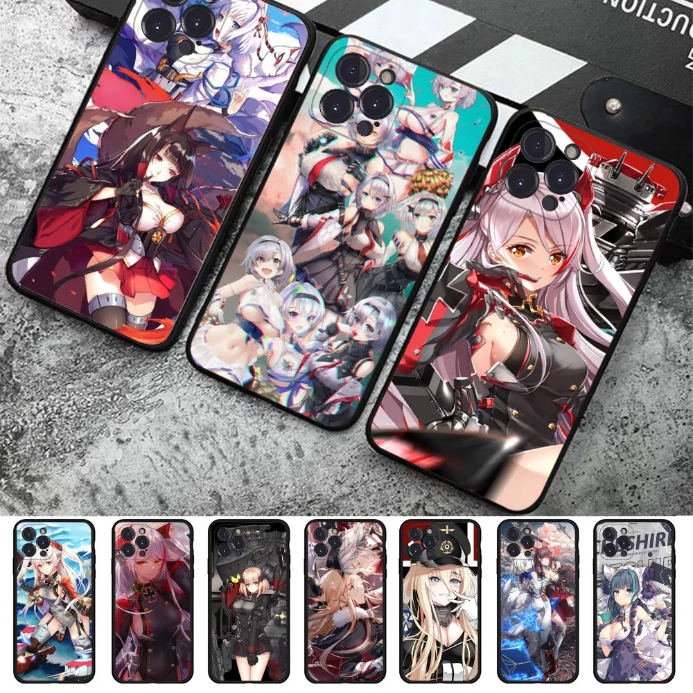 Azur Lane Phone Case for iPhone 15 8 7 6 6S Plus X SE 2020 XR XS 14 11 12 13 Mini Pro Max Mobile Case