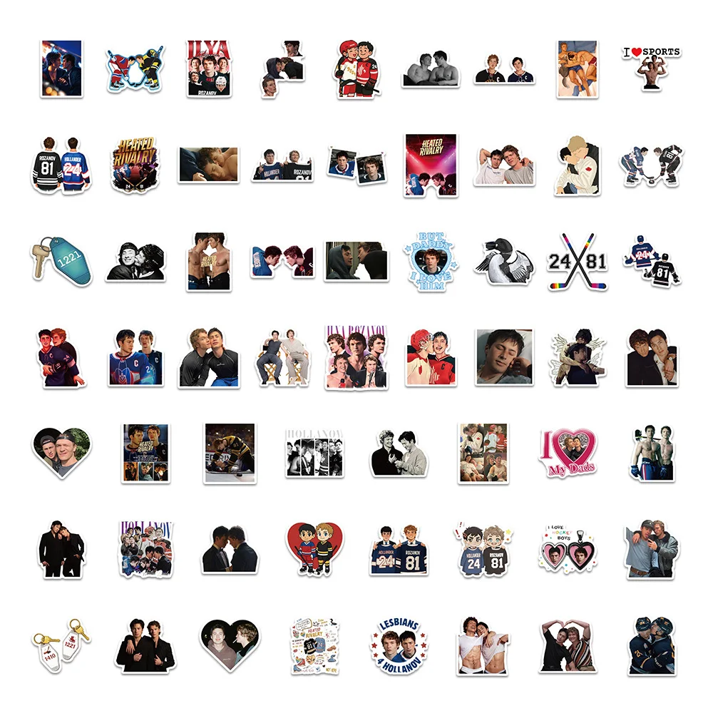 New 60PCS Graffiti Stickers Heated Rivalry Ice Hockey Game Cute Plush Toy Pendant Collection Gift