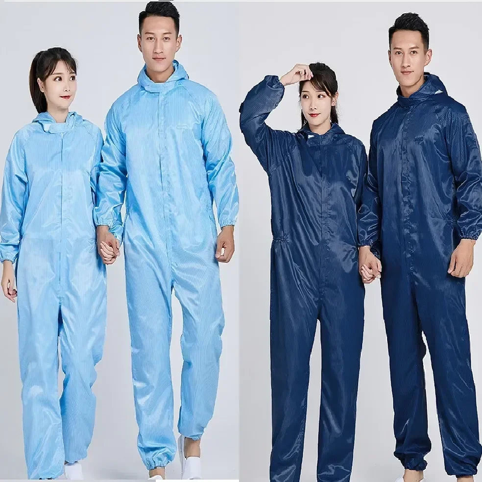 Work Protective One-piece Unisex Dust-proof Garments Coveralls Hooded Clothing Overalls Clothes Paint Food Cleanroom