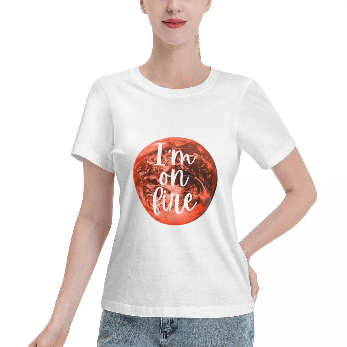 Quick Dispatch I AM ON FIRE 1 Women's T-shirt Party Women Daily Outfit Top