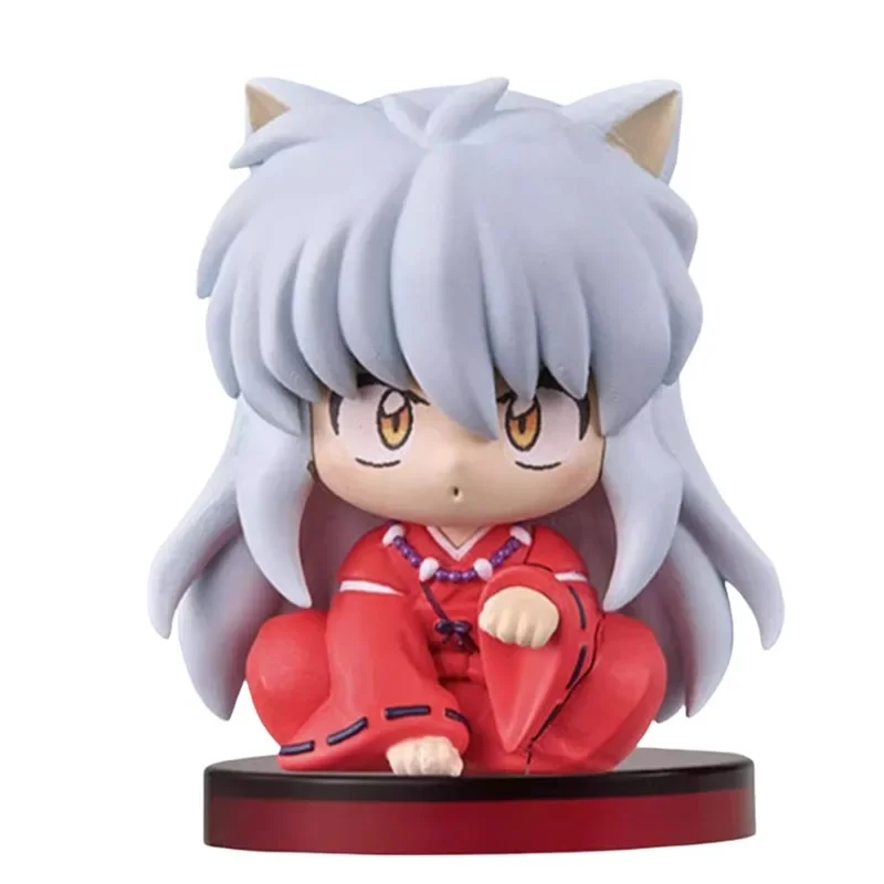 Inuyasha Bandai Gashapon Original Anime Figure Sitting Posture 2 Kids Toys Home Decoration Children's Birthday Gift Collectible