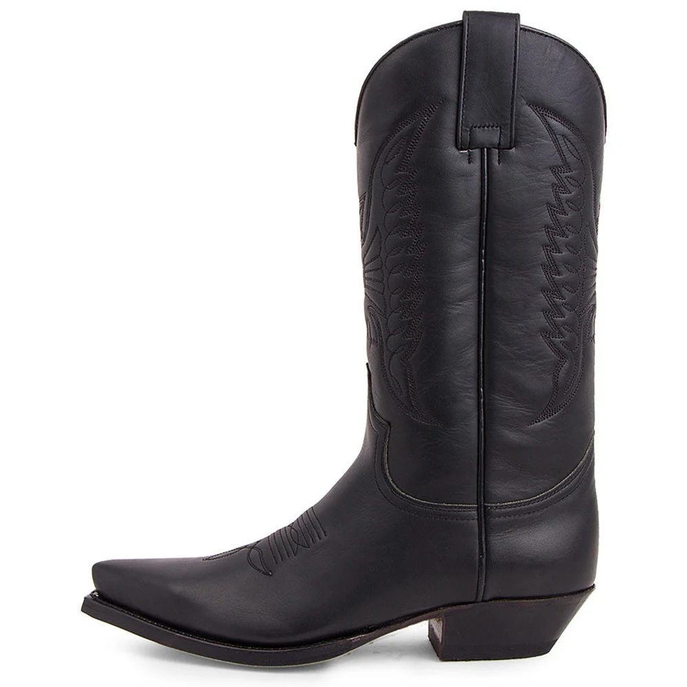 Men Western Cowboy Boots Winter Leather Shoes Embroidered High Boots Couple Shoes Lightweight Comfortable Plus Size 35-482024