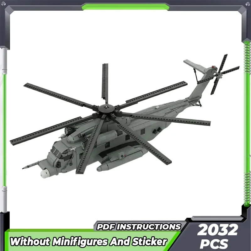 Moc Building Bricks Military Model Sikorsky Fighter MH-53 Technology Modular Blocks Gifts Toys For Children DIY Sets Assembly