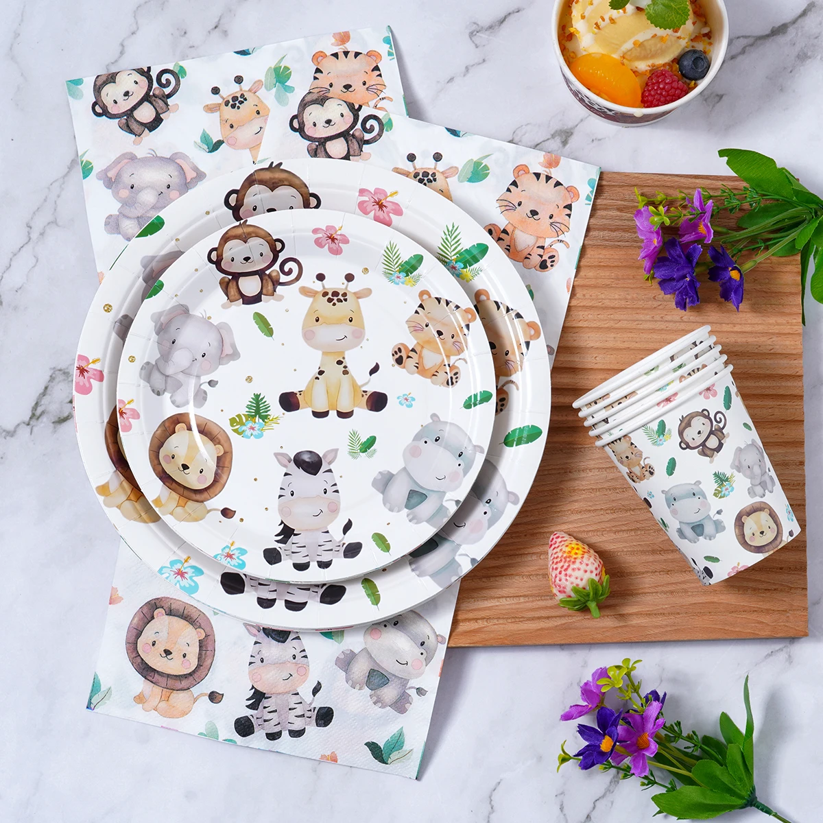 Cartoon Jungle Safari Animal D - đánh giá và giá Party Supplies