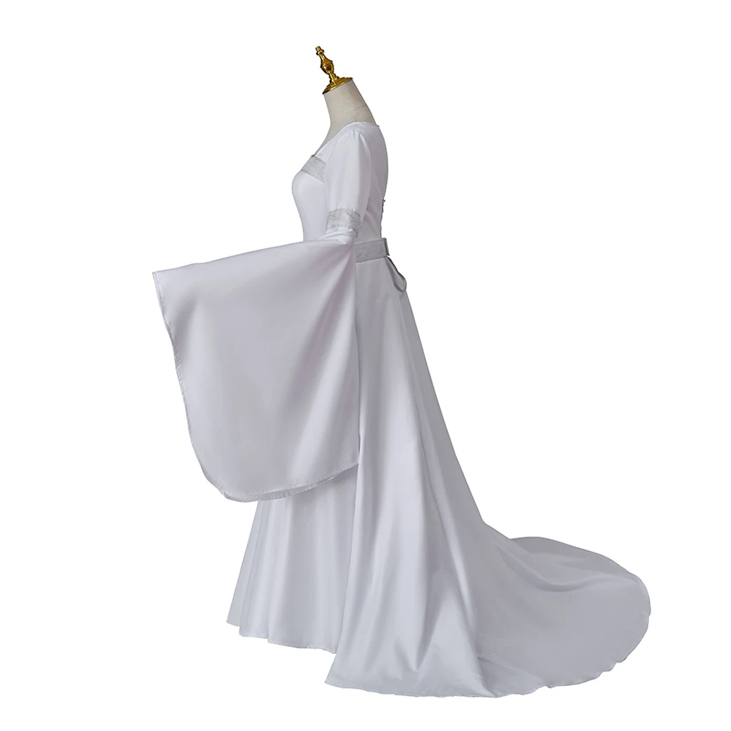 Vestido de Cosplay de Galadriel para mujer, traje de Reina elfo, ropa de fiesta de Carnaval de Halloween, vestido de baile de juego de rol