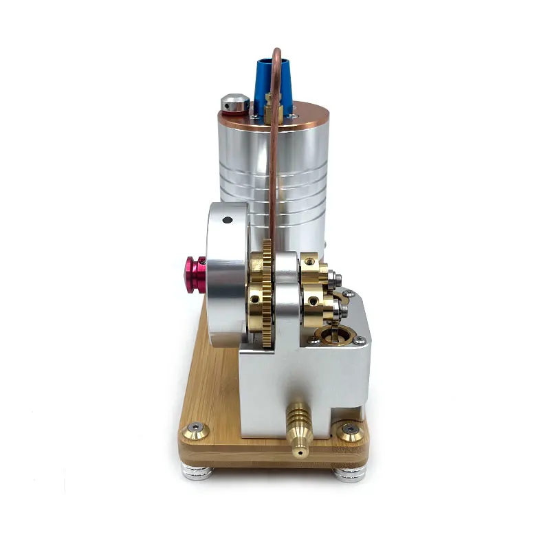 K007 Vertikaler Dampfmaschinen-Kit, Präzisionszylinder, Heizkessel, Metallmodell, experimentelles Spielzeug