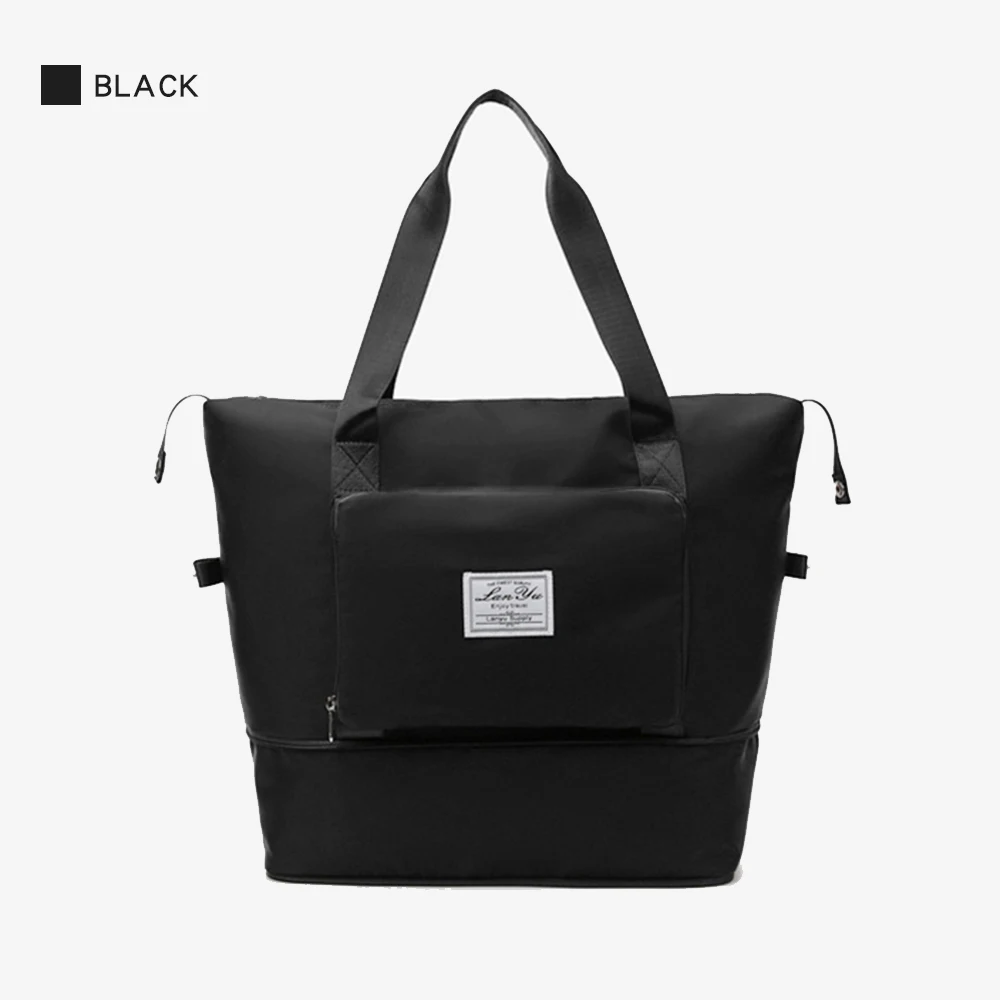 Large Capacity Travel Bag Expandable Foldable Travel Duffel Bag Dry and Wet Separation Portable Travel Duffel Overnight Bag