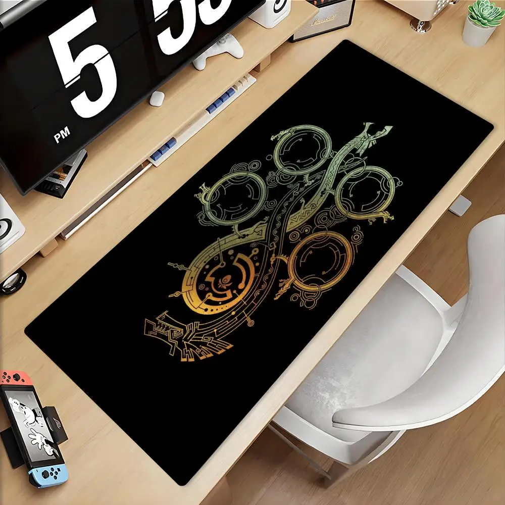 

Monster Hunter Wildlands Game Mouse Pad Tapetes de Mesa Teclado, Borracha Kawaii, Tapete de Mesa Antiderrapante, XXL,100x50cm