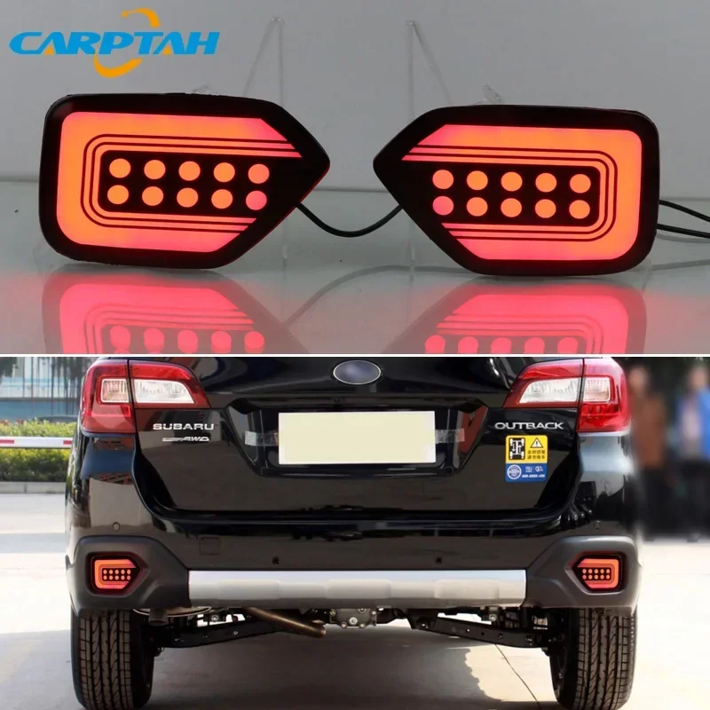 Car LED Rear Bumper Lamps For Subaru Outback 2015 - 2020 Brake Light Turn Signal Backup Reflector Lamp Taillights Car Fog lamp