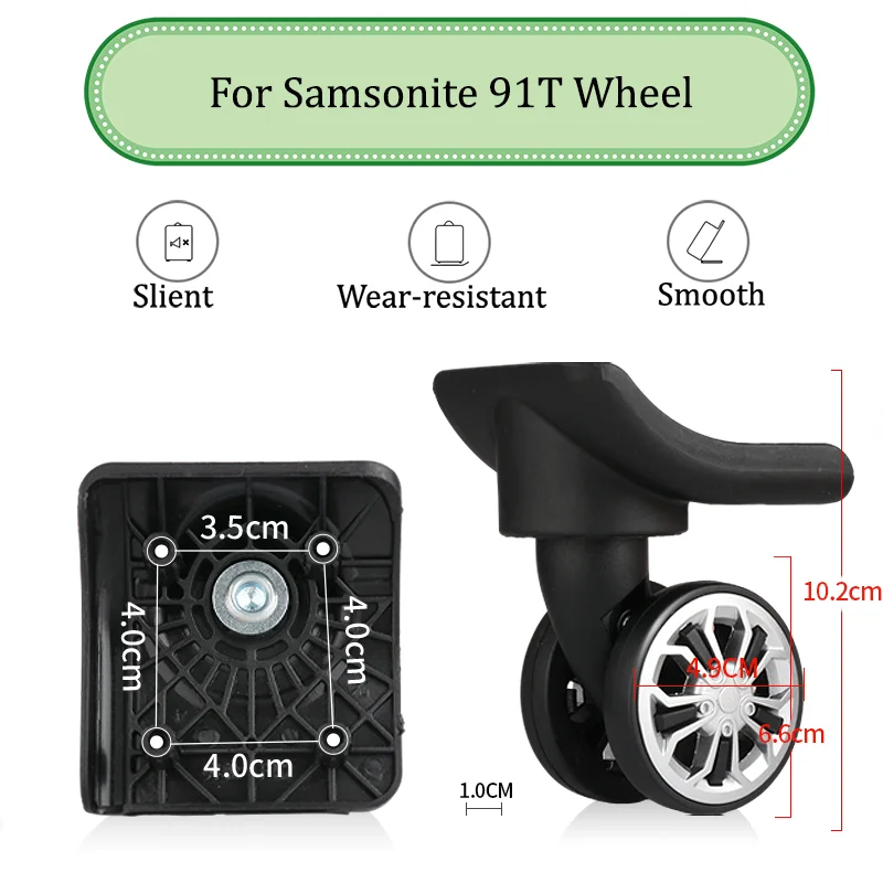 

Suitable For Samsonite 91T Universal Wheel Trolley Case Wheel Replacement Luggage Pulley Sliding Casters wear-resistant Repair