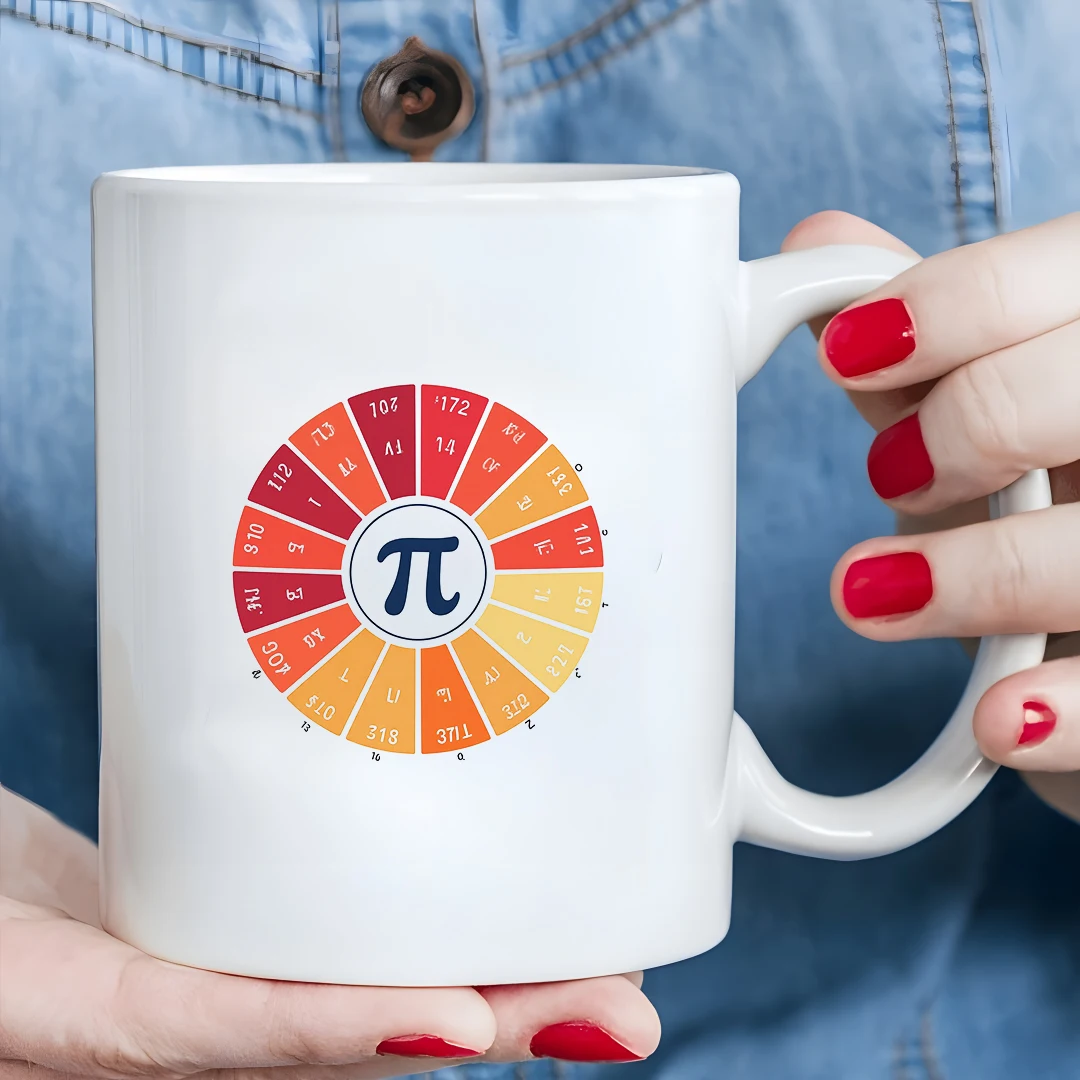 

11OZ Pi Symbol Mug - Digital Aesthetics Cup Kids Math Cup Christmas Family Office Cup