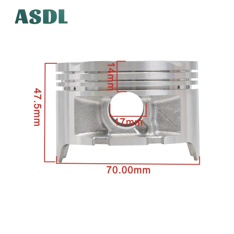 Motorcycle Part Engine For AX-1 250 1988-1999 NX250 Dominator 1988-1993 Piston and Rings 70mm 70.25mm 70.50mm 70.75mm 71mm