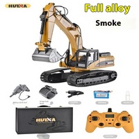Huina 580 2.4G RC Power Excavator Full Alloy Hydraulic Toy Car 23CH 3-in-1 Large Excavator for Boys And Adults Holiday Gift
