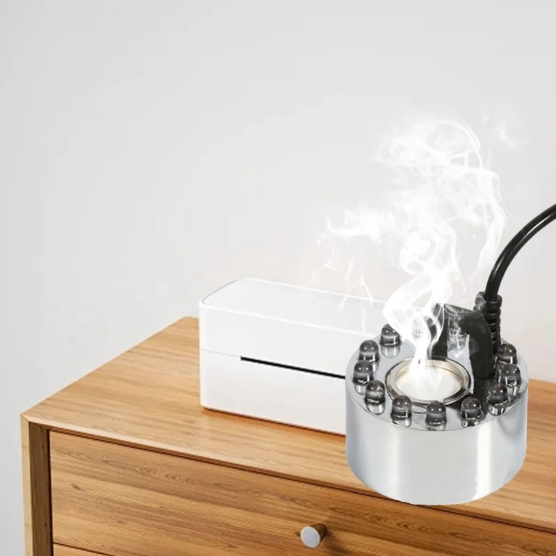 24V Color Changing Ultrasonic Mist Maker Water Fountain Atomizer Air Humidifier Without Adapter