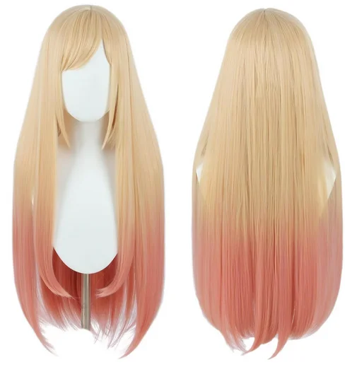 Anime Marin Kitagawa Cosplay Wigs Long Blonde Dye Pink Cosplay Wig Halloween Costume Wigs for Women