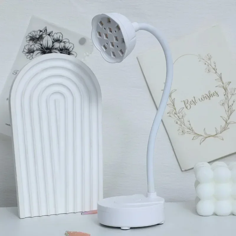 Lampa LED do paznokci lampa do suszenia paznokci przenośny 12W akumulator indukcyjny żel lekki składany USB do polerowania narzędzia do Manicure suszenia