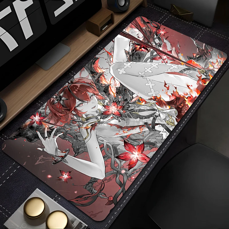 Mouse Pad 900x400 Sexy Anime Mousepad Laptop Gaming Camellya Cute Desk Mat Wuthering Waves Keyboard Pad PC Kawaii Girl Table Mat