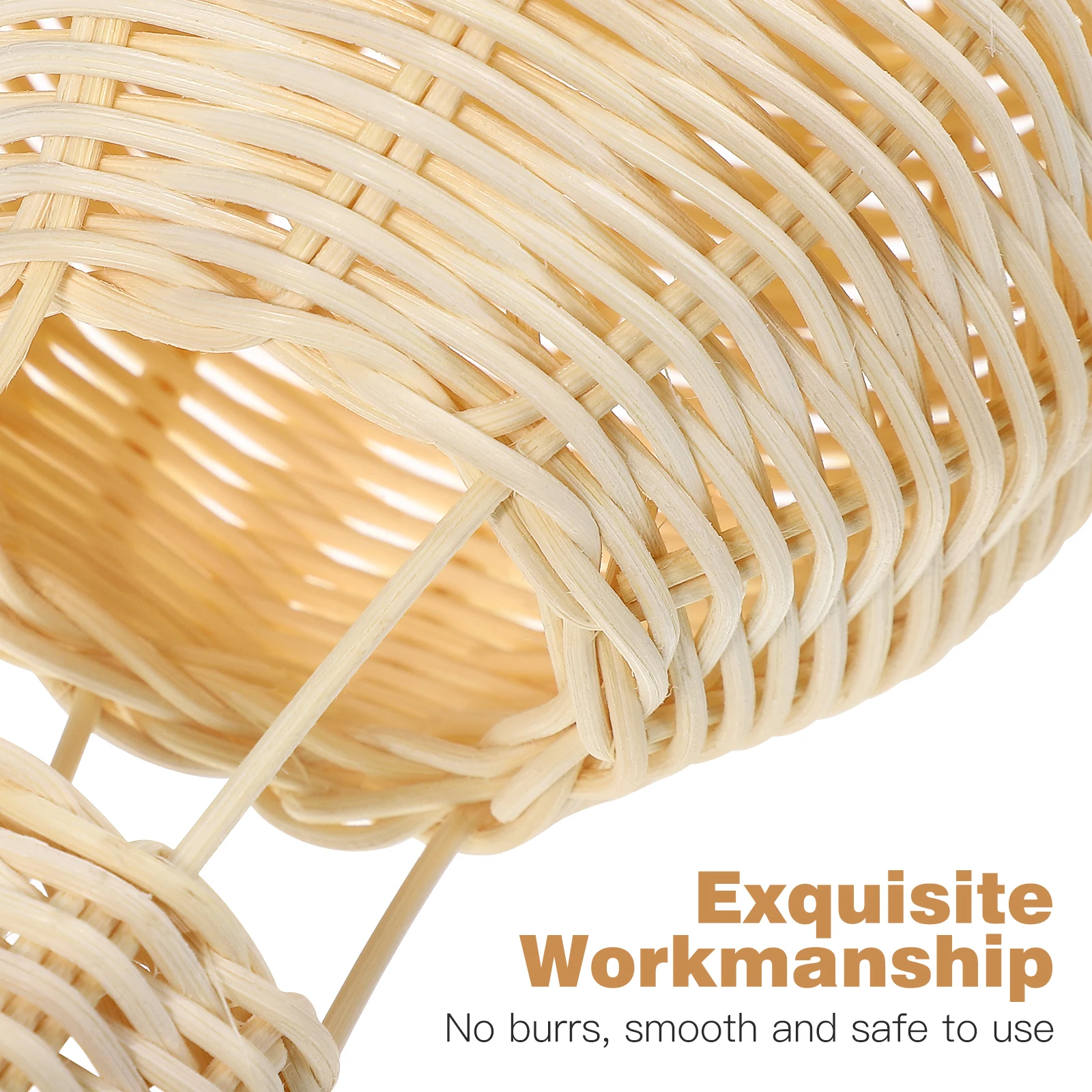 

Rattan Lampshade Hot Air Balloon Shape Vintage Wicker Cover Bedroom Living Room Hanging Light Accessories Small Size Lampshades
