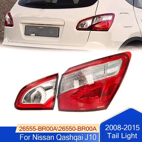 Imagen 1 del producto Luz trasera exterior de coche, luz de señal de giro para Nissan Qashqai J10 2008-2015, luces de freno de lámpara antiniebla 26555-BR00A 26550-BR00A