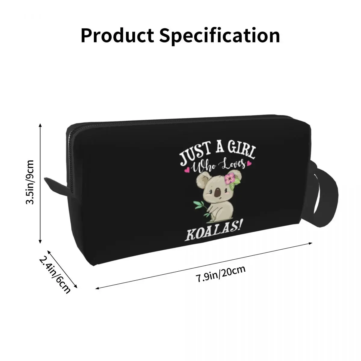 Bolsa de maquillaje de Koala para hombre y mujer, neceser de viaje, impermeable, oso, Kawaii