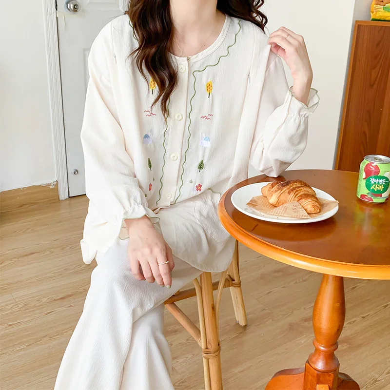 

100% Cotton Maternity Nursing Sleepwear Sets Loose Pajamas Suits Clothes for Pregnant Women Pregnancy Home Lounge Wear