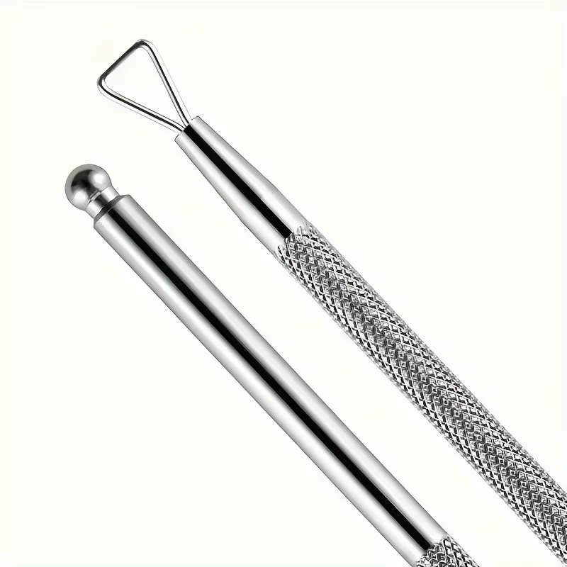 Stainless Steel Cuticle Pusher & Triangle Scraper: Gel Nail Polish Remover, Dead Skin Remover Tools for Manicure and Pedicure