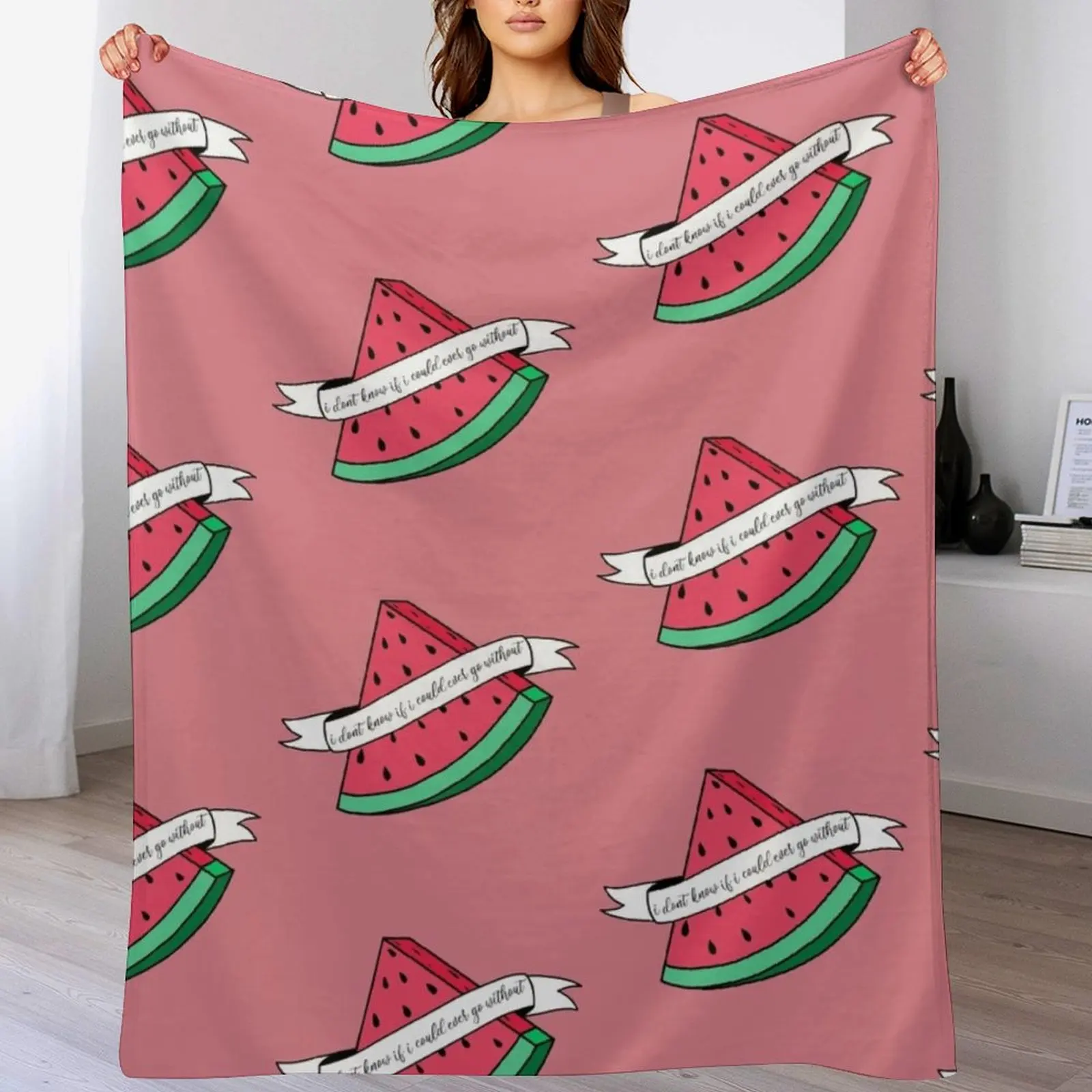 

watermelon sugar Throw Blanket Cozy Napping Blanket Gift for Mom Dad
