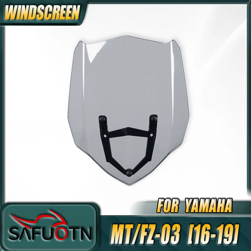 

Лобовое стекло для Yamaha MT-03 MT03 FZ-03 FZ03 2016-2019 Motor Sport Touring Racing с кронштейном для MT25