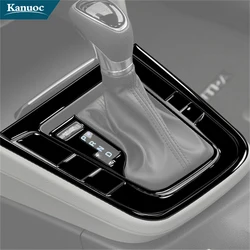 현대 Elantra 2016-2018 용 10Pcs ABS 제트 블랙 기어 패널 장식 스티커 자동차 인테리어 스타일링 액세서리