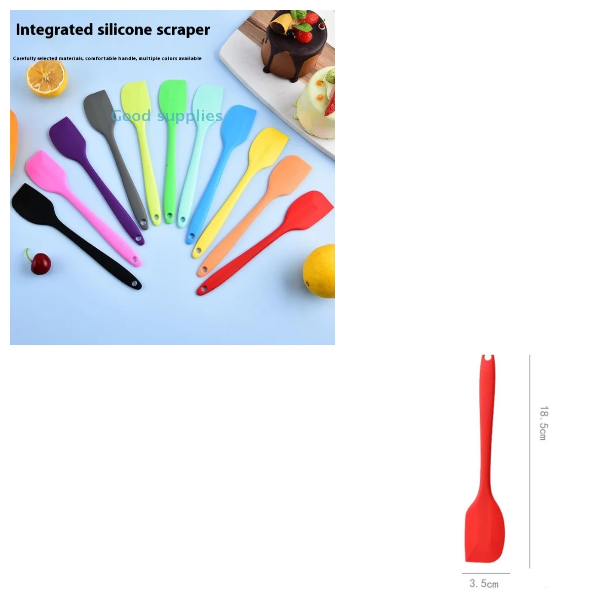 1PC Silikon Löffel Hitzebeständige Küche Spatel Braten Pan Schaufel Mischen Schaber Backformen Utensil Griff Schaber Kochgeschirr Werkzeug